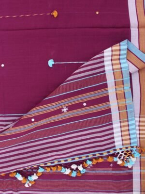 Mulberry-Purple-mirrorwork--Bhuj-kutch-cotton-dupatta-scarf