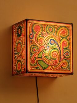 Peacock-Tholu-bommalata-square-wall-lamp