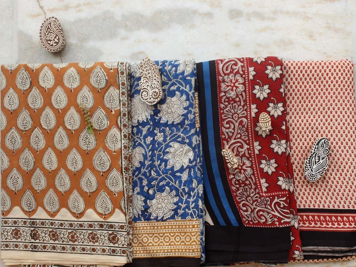 Bagru-block-printed-mul-saree-Shilphaat