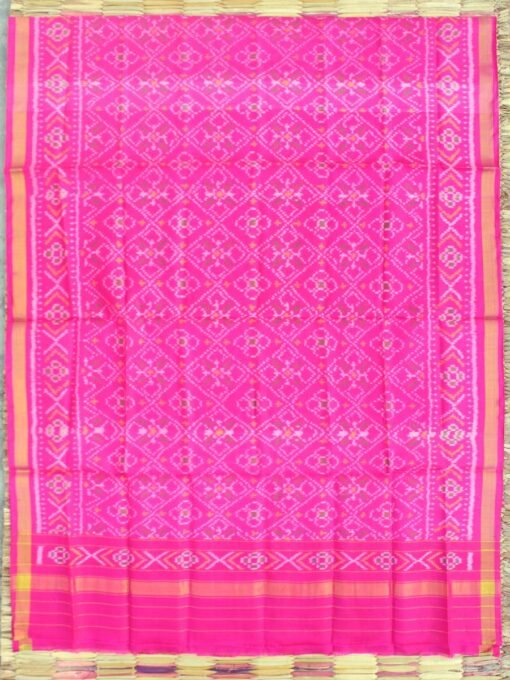 Dark-Pink-pure-silk-patan-patola-handwoven-dupatta