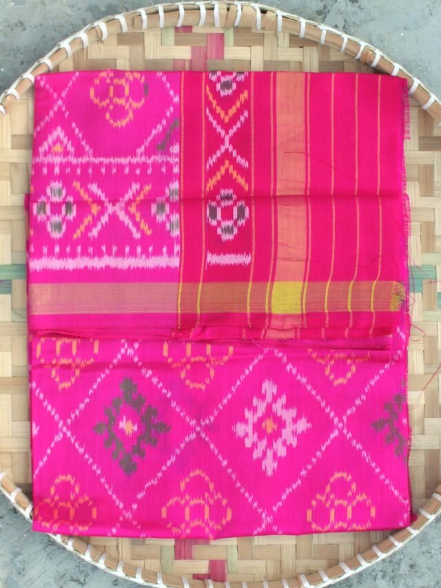 Deep-Pink-pure-silk-patan-patola-dupatta