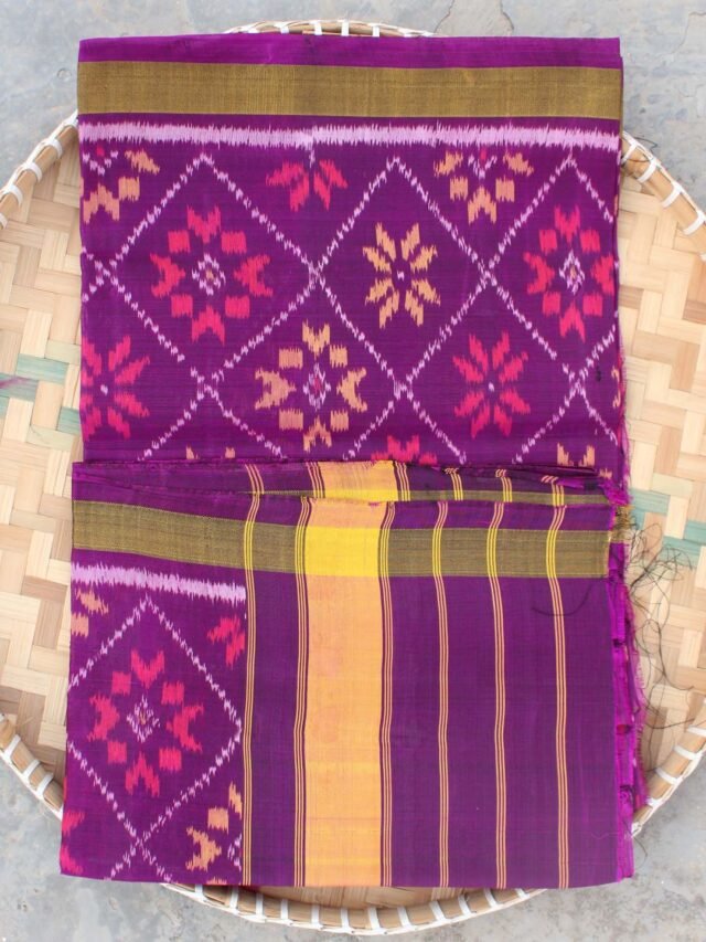 Grape-purple-pure-silk-patan-patola-dupatta