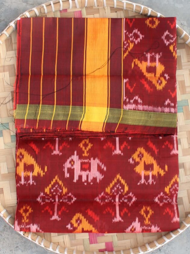 Maroon-Pink-pure-silk-patan-patola-dupatta