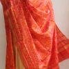 Orange--pure-silk-single-ikat-patola-dupatta Shilphaat