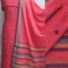 Peach-red-Bhujodi--mirrorwork-pure-cotton-Suit