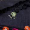 Multicolour-embroidered-Black-desi-tussar-silk-sari-Shilphaat