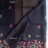 Multicolour-embroidered-Black-pure-desi-tassar-silk-saree