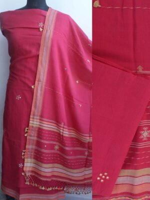 Red-Bhujodi--mirrorwork-pure-cotton-Suit