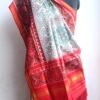 Red-and-white-semi-double-ikat-Patola-silk-dupatta-