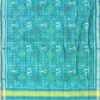 Turquoise-Blue-patan-patola-handwoven-dupatta