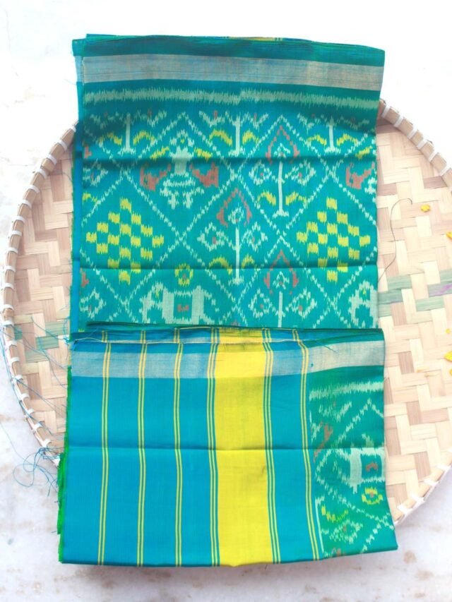 Turquoise-Blue-pure-silk-patan-patola-dupatta