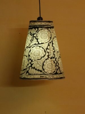 Black-tholu-bommalata-Hanging-lamp