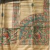 Brown-madhubani-pure-bhagalpuri-tussar-silk-dupatta