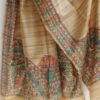 Brown-madhubani-pure-tasar-silk-dupatta