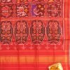 Hathi-Popat-and-swan-Red-semi-double-Patola-silk-dupatta.Shilphaat