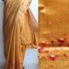 Multicolour-embroidered-Yellow-desi-tussar-silk-saree