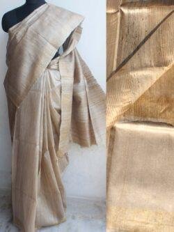 Zariwork-Undyed-Desi-tassar-silk-Sari