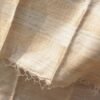 Zariwork-beige-pure-Desi-tassar-silk-Sari at Shilphaat.com