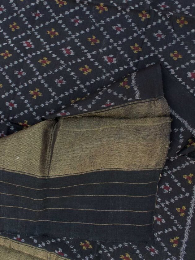 Black-handwoven-patola-pure-wool-shawl