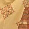 Fawn-Brown-Mirrorwork-Bhujodi-woolen-Shawl