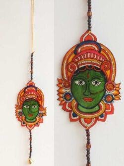 Green-Goddess-face-tholu-Bommalata-wall-hanging