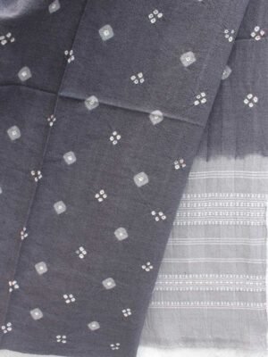 Grey-Bandhani-pure-wool-shawl