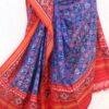 Hathi-popat-Blue double-ikat-Patola-pure-dupatta