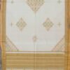 Off-white-and-Yellow-handwoven-Mirrorwork-Bhujodi-Shawl