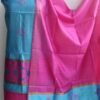 Sky-Blue-and-Pink-Dupion-silk-dress-material