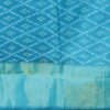 Cyan-Blue-handwoven-patan-patola-pure-wool-shawl