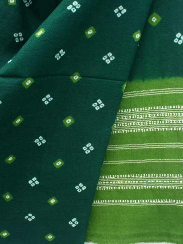 Green-Bandhani-pure-wool-shawl