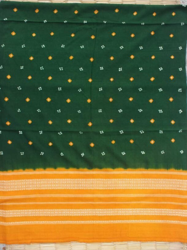 Green-and-Yellow-Tie-dye-Bhujodi-woolen-shawl