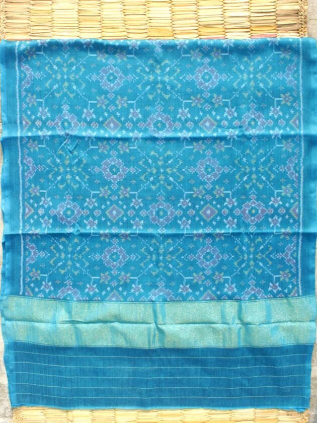 Greenish-Blue-patan-patola-pure-wool-shawl