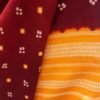 Maroon-and-Yellow-Bandhani-pure-wool-shawl