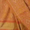 Ochre-Yellow-handwoven-patan-patola-pure-wool-shawl