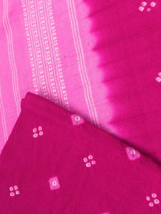 Pink-Bandhani-pure-wool-shawl