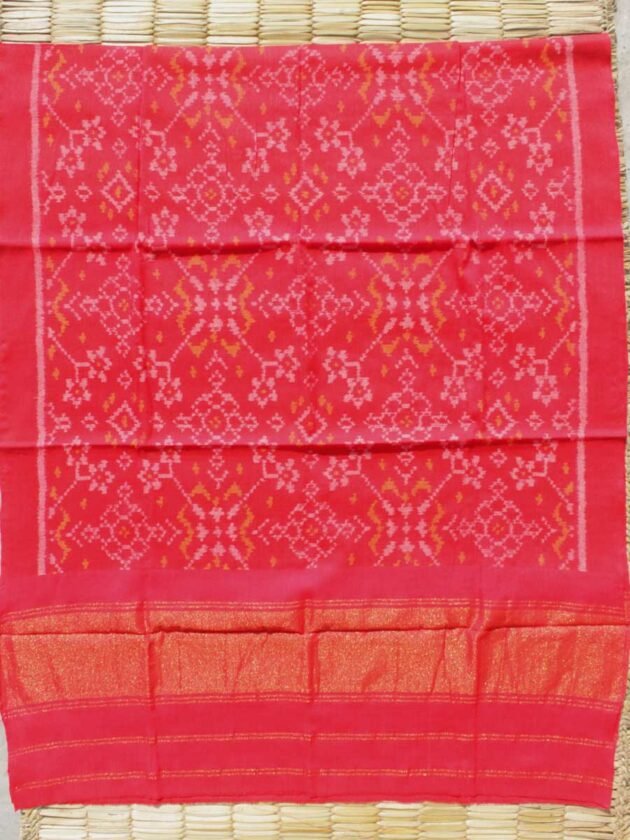 Vermilion-Red-patan-patola-pure-wool-shawl
