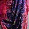 Dark-Blue-and-Red-Pink-double-ikat-patola-pure-silk-odhani