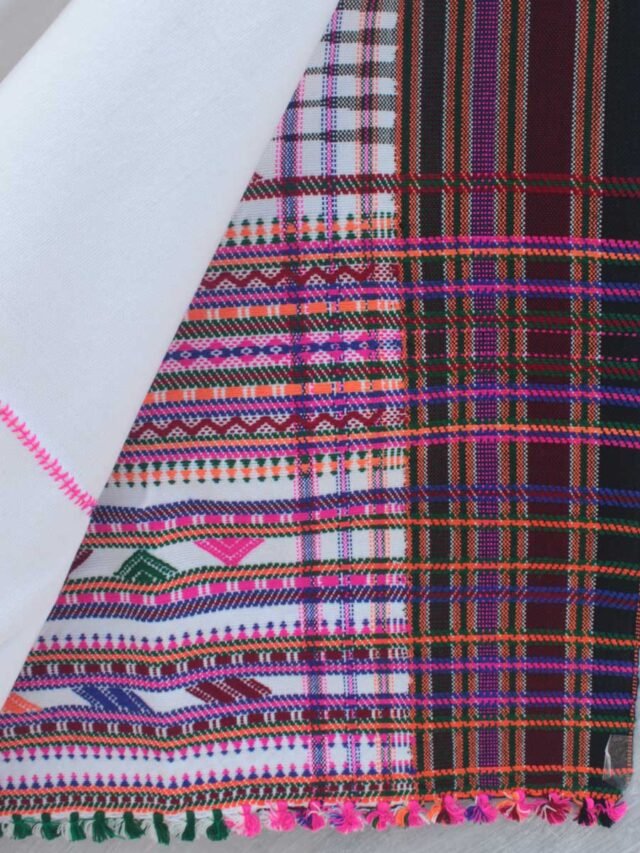 Gujarati-handwoven-Dhabla-Shawl-blanket-Shilphaat