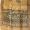 Yellow-Brown-madhubani-handpainted-bhagalpuri-silk-dupatta