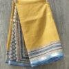 Blue-and-Heena-green-block-printed-Kota-cotton-saree-Shilphaat