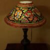 Black-base-floral-tholu-bommalata-lamp Shilphaat