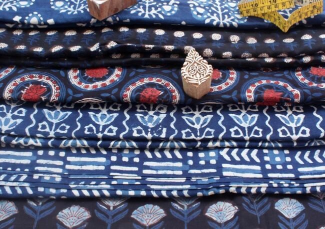 Dabu-indigo-block-printed-mul-cotton-fabric