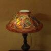 Peacock-floral-tholu-bommalata-table-lamp Shilphaat