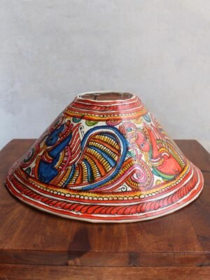 Peacocks-Leather-stand-lamp-shade at Shilphaat