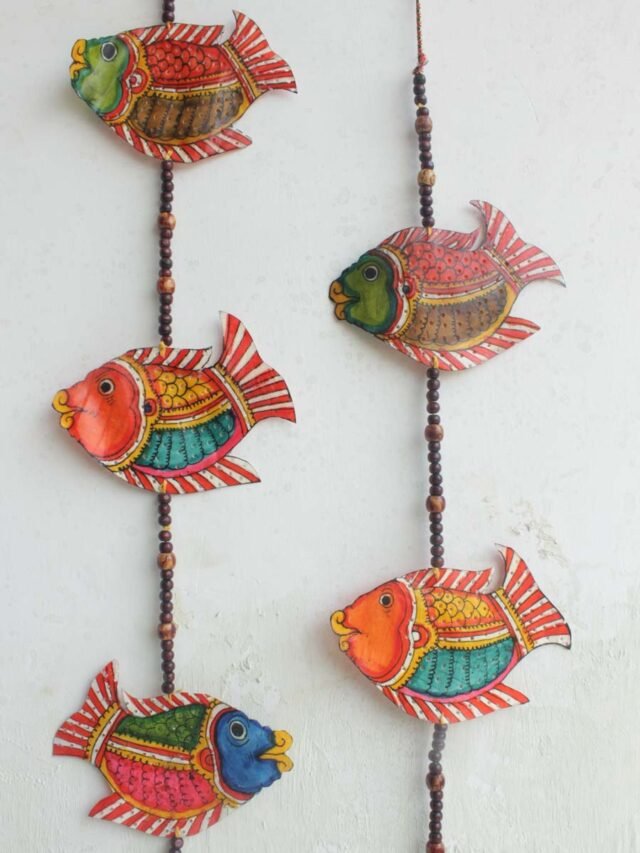 Tholu-bommalata-big-fish-door-hanging-toran-Shilphaat