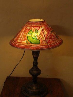 Peacock-tholu-bommalata-table-lamp Shilphaat