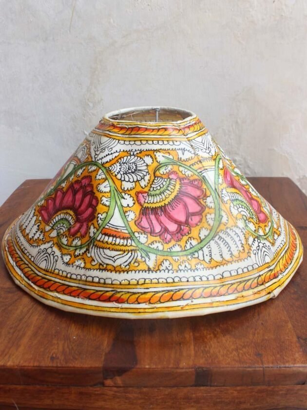 Pink-Lotus-Leather-stand-lamp-Shilphaat