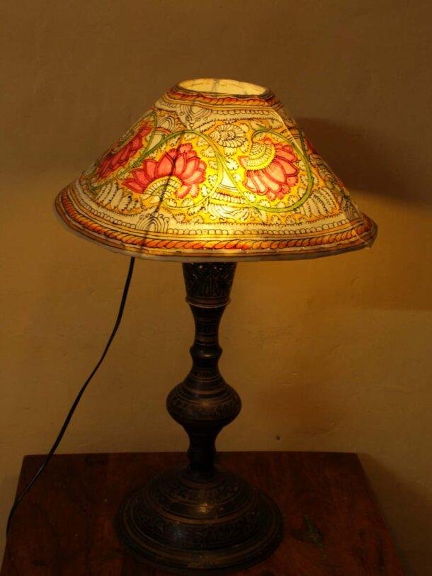 Pink-Lotus-tholu-bommalata-lamp by Shilphaat