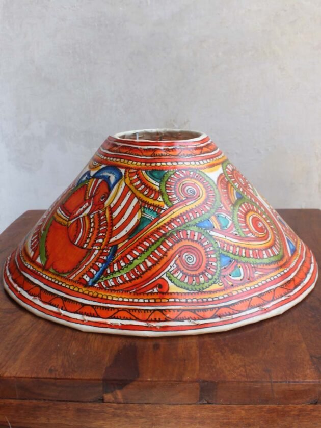 Two-Peacocks-Leather-stand-lamp-Shilphaat